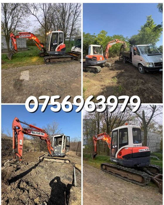 MiniExcavator 5 Tone de inchiriat Excavator Iasi