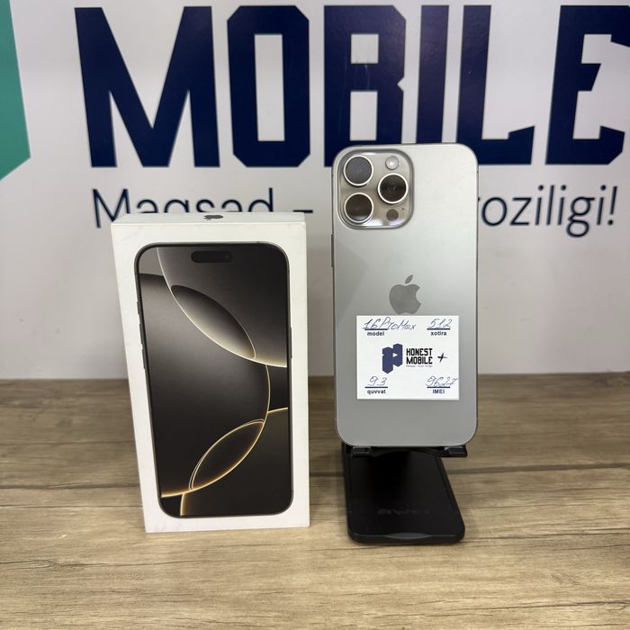 iPhone 16 Pro Max 512gb sim+esim NASIYA BOR