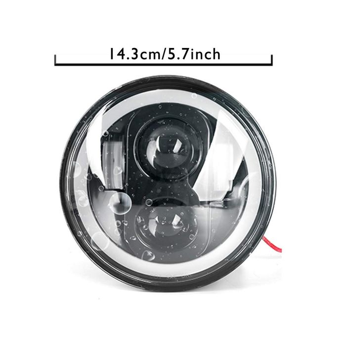 5,75" инча, 14,3 см LED мотоциклетен фар Angel Eye за Harley Davidson