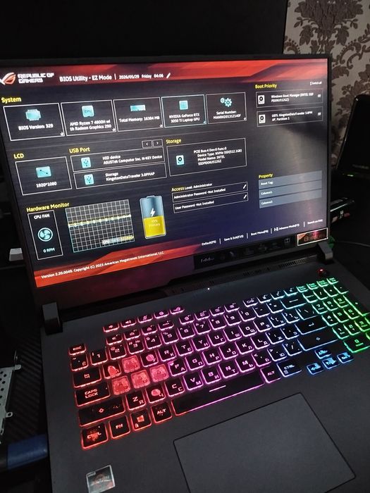 Asus ROG Strix G17 RTX3050Ti большой экран