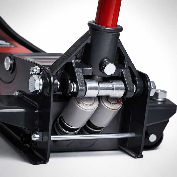 Нископрофилен хидравличен крик KraftRoyal 4T с двойна помпа 83-465 мм