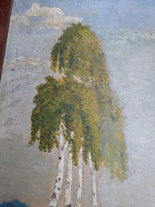 tablou vechi pictura pe pfl 62/74 cm, semnat Alfred Dunz