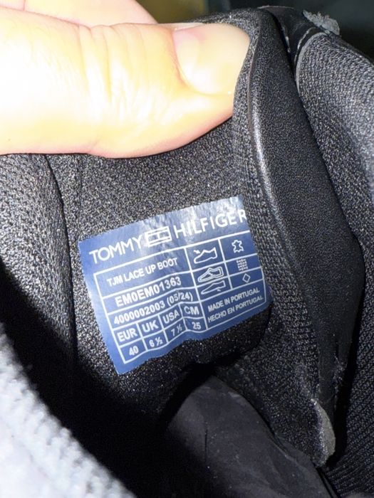 Tommy Jeans Lace Up Boot bocanci piele neagra marimea 40 noi originali