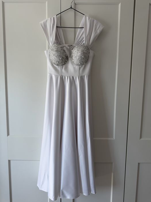 Rochie alba cununie, custom made, Poshlove