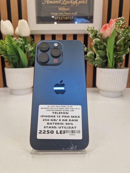 Iphone 15 Pro Max 256GB 90% Baterie spart spate Garantie! #56083
