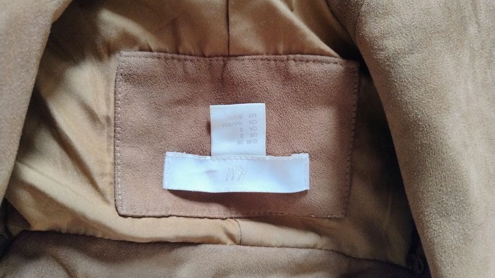 Дамско яке мента, яке байкър H&M кафяво, Черно зелено  M-L