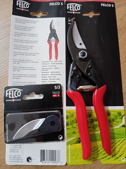 Foarfeca profesionala Felco 5 + lama de rezerva