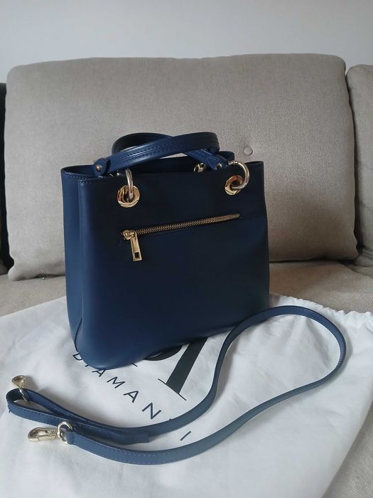 Geantă piele naturală Diamanti