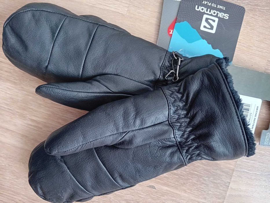 Salomon ръкавици и шапка естествена кожа и косъм