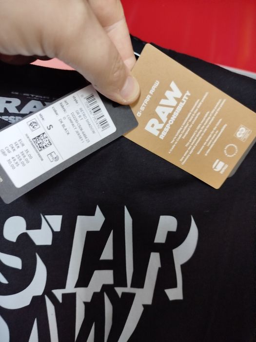 Оригинална НОВА тениска G-Star Raw Retro Shadow S , M мъжка черна