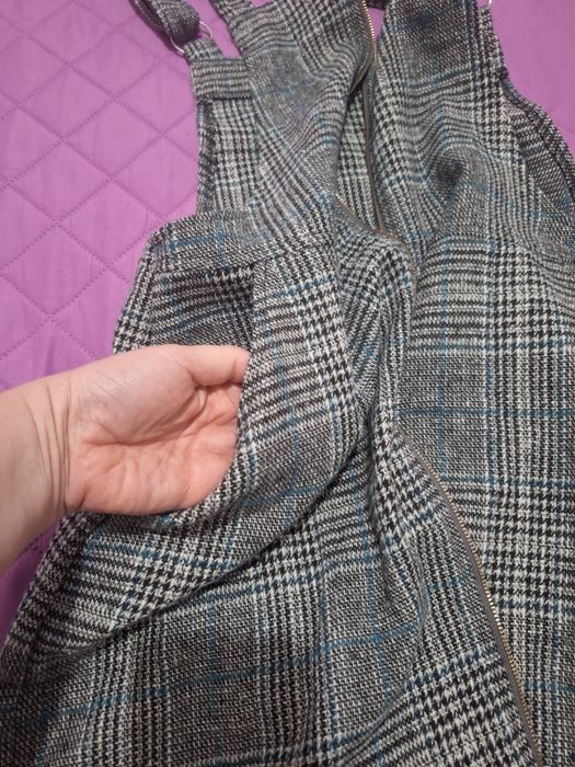 Rochie salopeta cu model in carouri