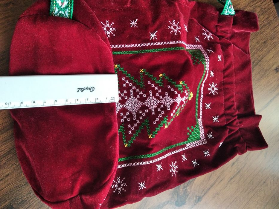 Новогодний подарочный мешок бархатный