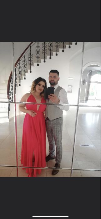 Rochie lunga eleganta satin