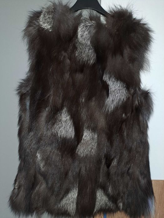 Дамски елек от сребърна лисица