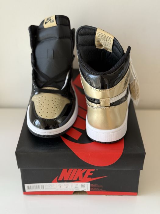Air Jordan 1 Retro High Patent Gold Toe  Full Box