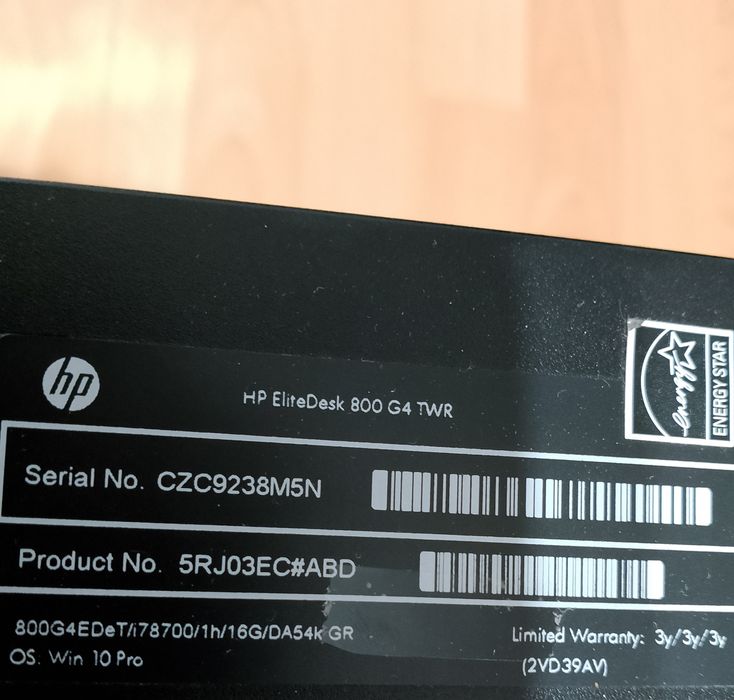 HP EliteDesk 800 G4 TWR + Samsung S24H650 (420лв + 100лв)