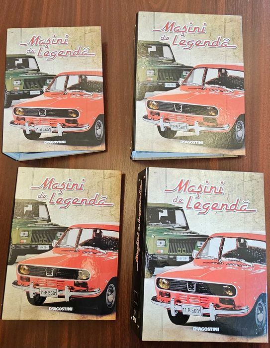 Lot 82 Reviste „Mașini de Legendă” DeAgostini + 4 Bibliorafturi Originale (Fără Machete)
