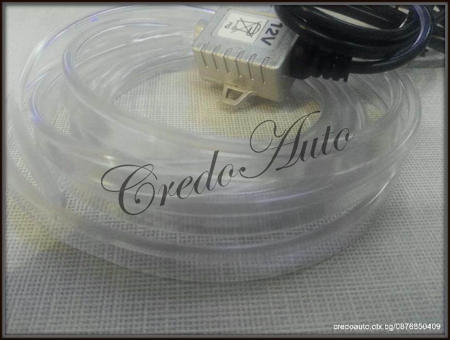 НОВО!Оптична Интериорна Лента  (бяла/червена/синя/светло синя) 12v 3мм