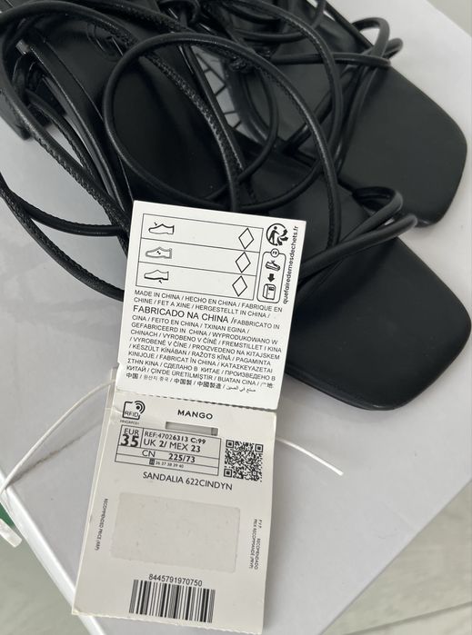 Sandale cu toc și barete Mango, mărimea 35