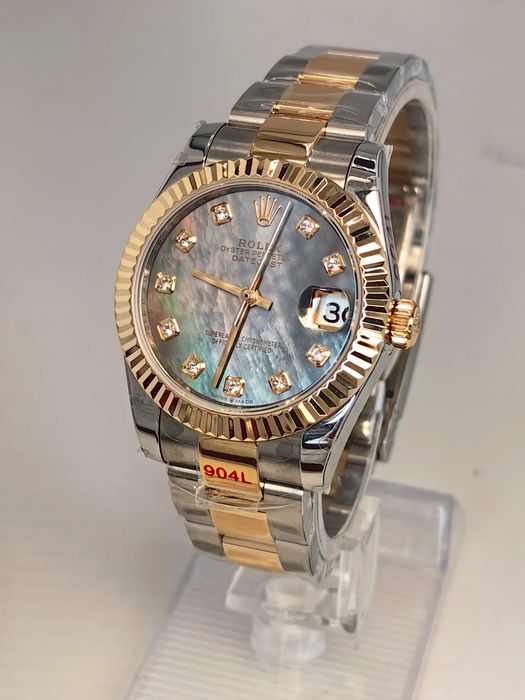 Rolex 31mmе син циферблат позлатен