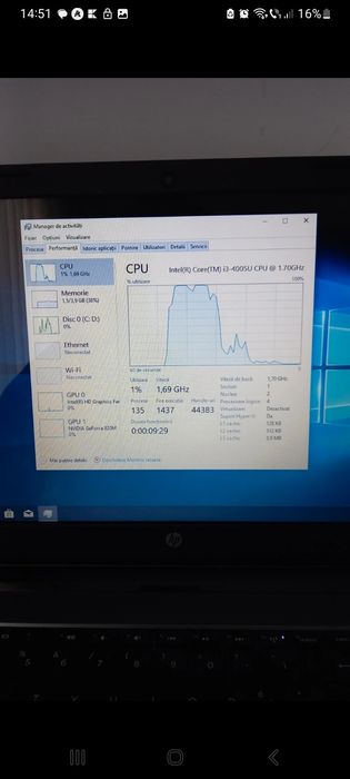 Laptop hp  cu îcarcator