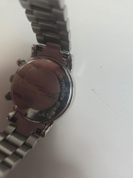 Emporio Armani, Ceas cronograf cu bratara din otel inoxidabil, -P-