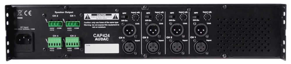 Усилитель мощности AUDAC CAP424 100-V, 4х240 Вт.