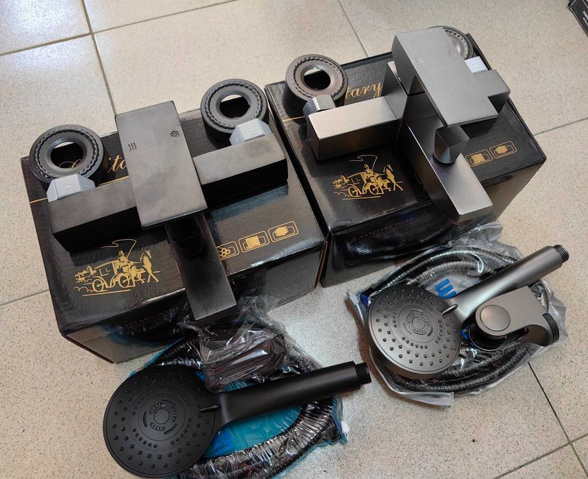 Луксозен смесител за душ Черен мат/Тъмно сив мат Високо качество