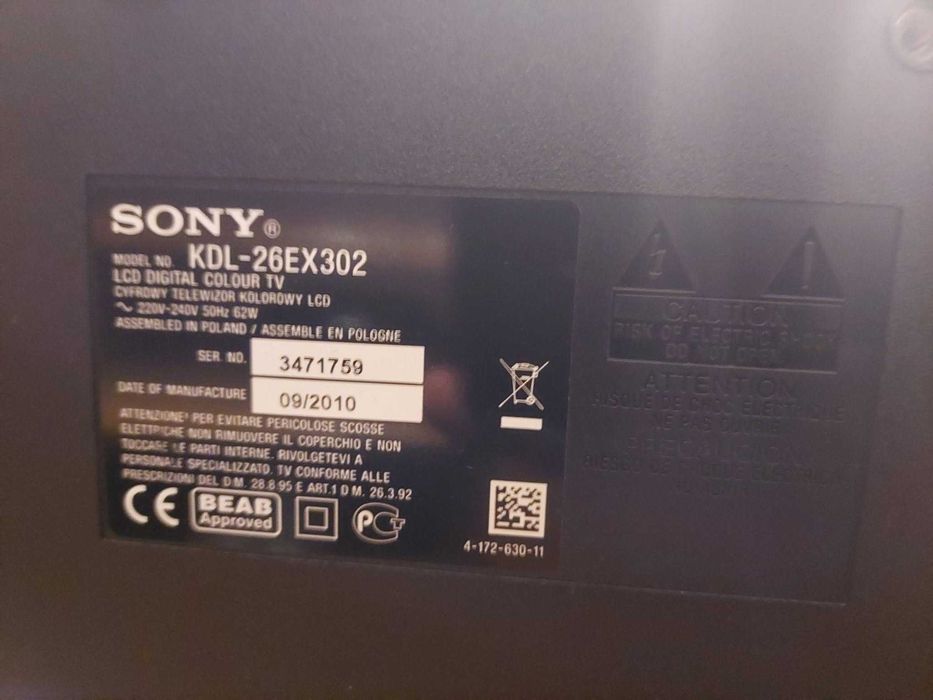 Televizor Sony Bravia 26 inch (66 cm) KDL-26EX302 - Tuner Digital (DVB-C)