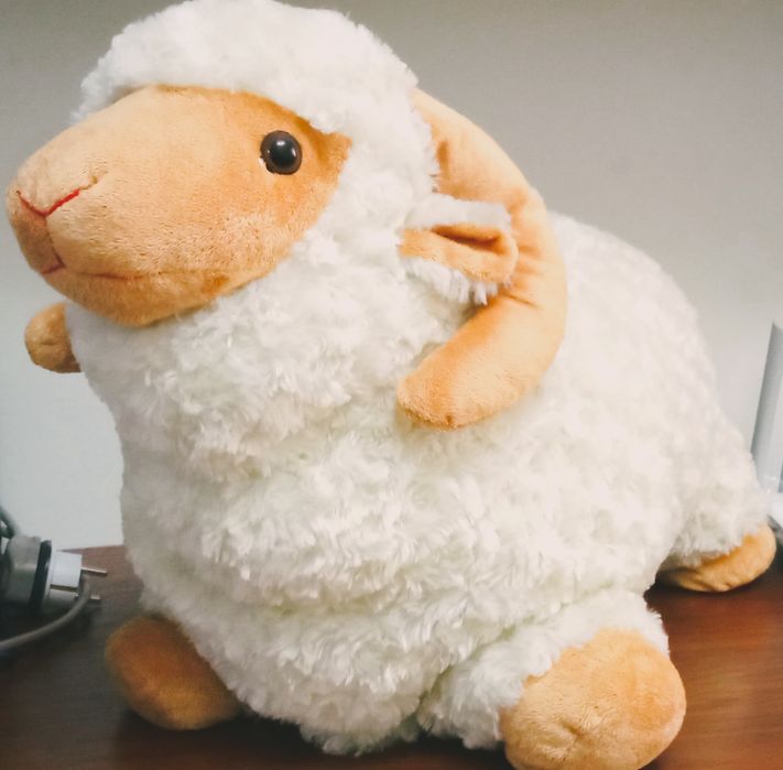 Мягкая игрушка Барашек Беее 40см любит обнимашки на подарок, детский