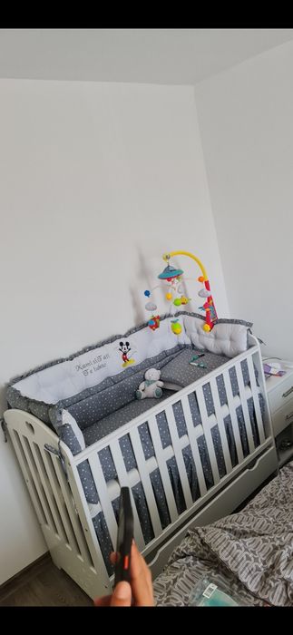 Vand patut bebe cu sertar si laterale detasabile