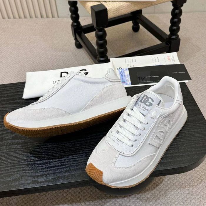 D&G DG Logo Sneaker "White/Light Grey"