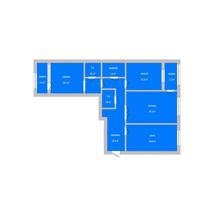 3х комнатная Жана кала