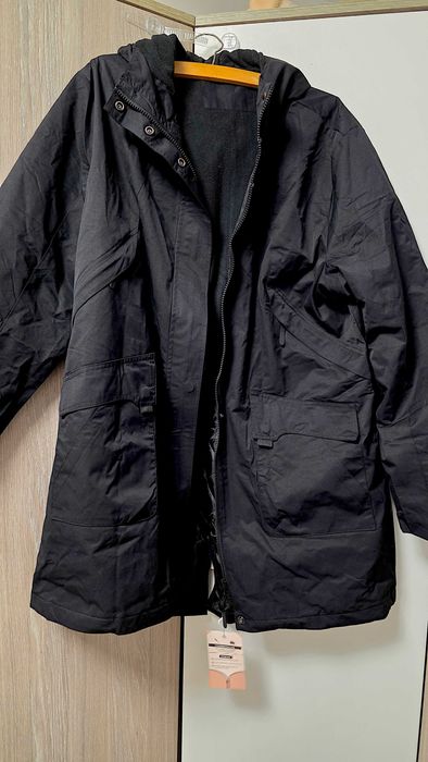Vancavoo jachetă softshell damă cu glugă, fleece, neagră, XXL, croi generos