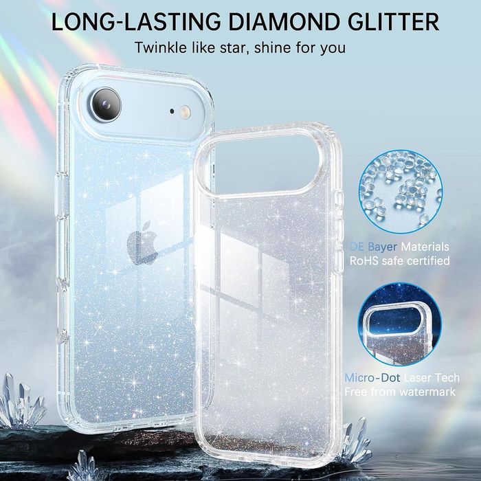 Блестящ кейс glitter case за apple iphone 17 air
