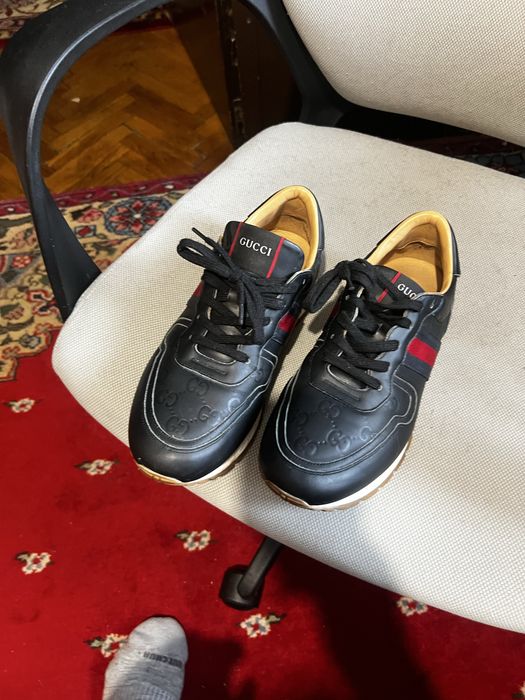 Sneakers Gucci Originali - Model GG Embossed Web Stripe - Mărimea 44