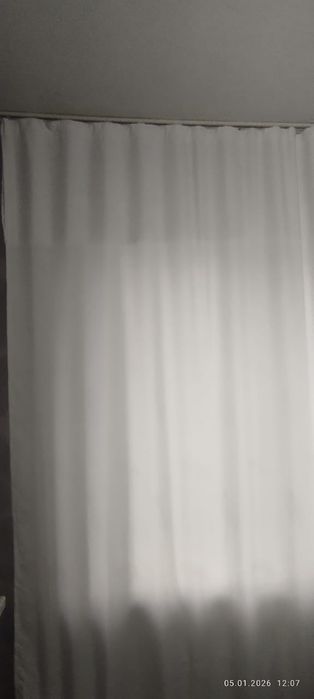 Тонкий штор как лен но плотнее  под тюль с узором 3 метра