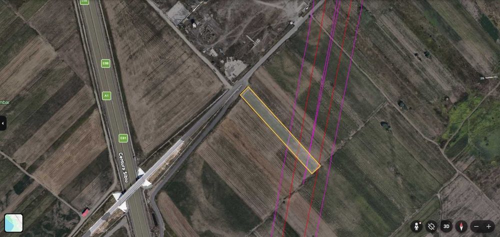 Vand teren extravilan 3.240 mp la strada * intre Selimbar si Bungard
