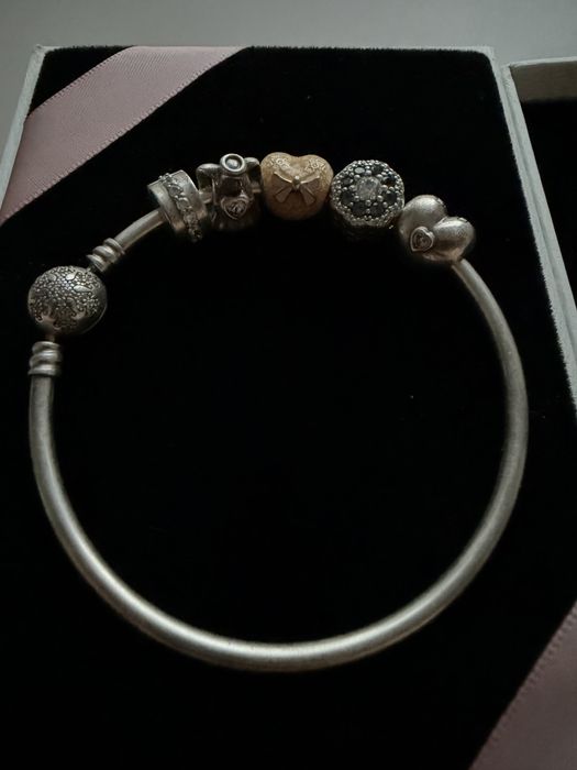 Pandora Unique Snowflake сребърна гривна с талисмани + ПОДАРЪК