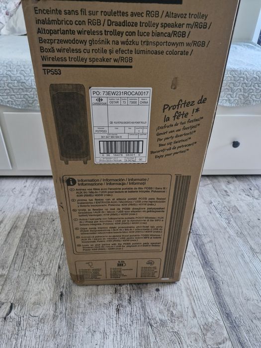 Boxă portabilă wireless cu lumini rgb