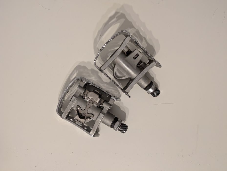 Pedale spd cu platforma plata