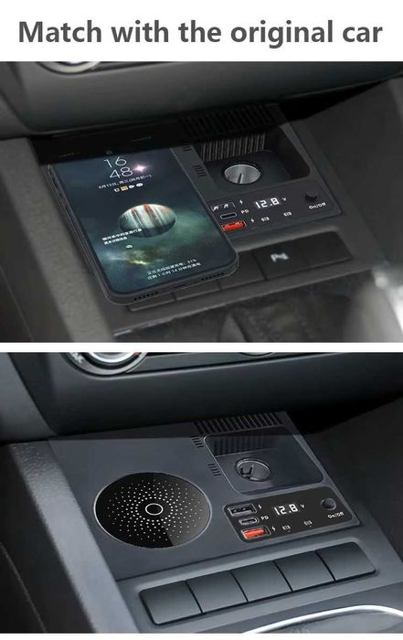 Încărcător Wireless și Priză 12V pentru VW Jetta MK6 – Fast Charging!
