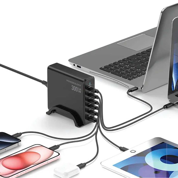 300w Зарядная док-станция Powerology Volt-X Smart GaN Charger. Ес