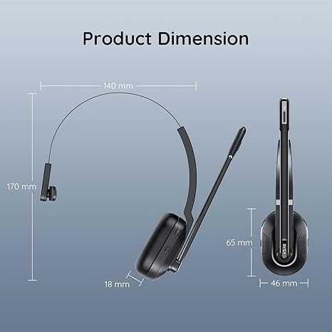 Bluetooth  слушалки с микрофон и стойка за бързо зареждане EKSA