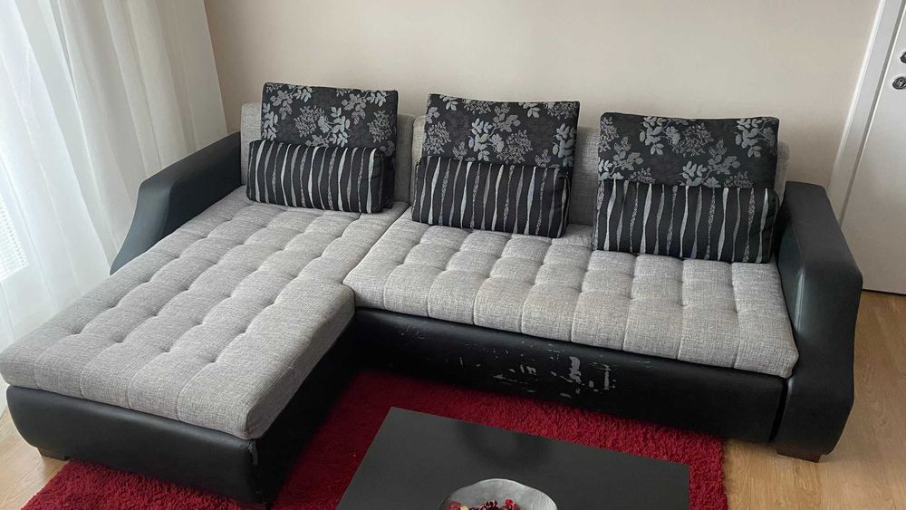 Coltar (canapea) extensibil cu masuta - pret fix