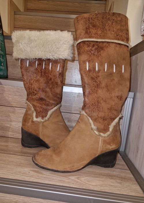 Топли ботуши естестева кожа