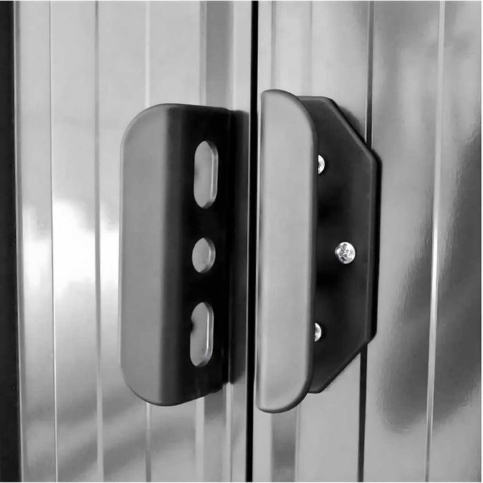 Метална градинска къща за инструменти с вентилация и заключване