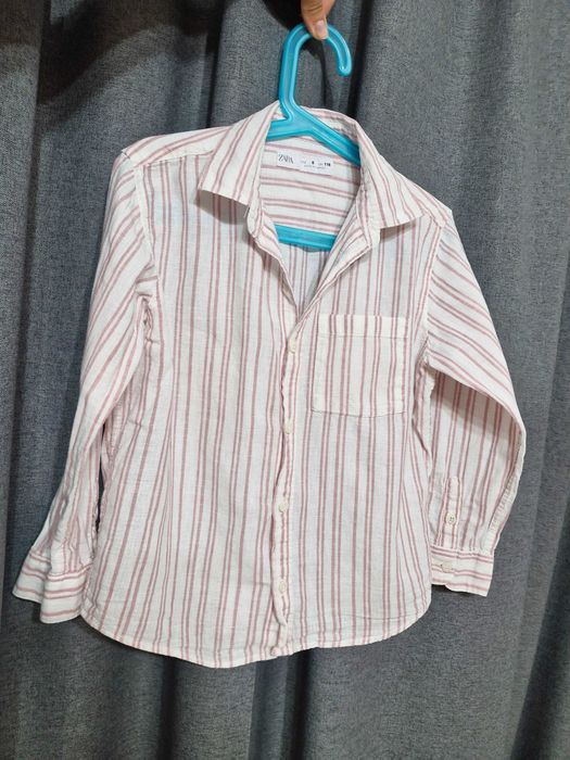 4 cămăși naturale pentru băiețel, Zara, 6 ani