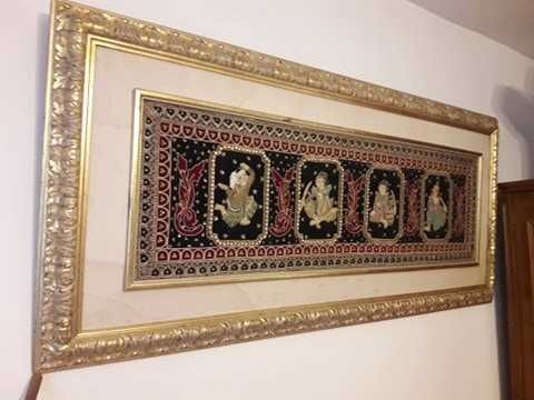 Tablou decor tesut pe Covor persan 100% lana cu tenta asiatica