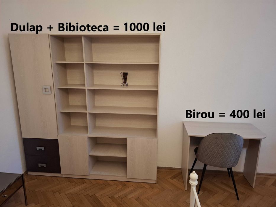 Set mobila dormitor dulap comoda tv noptiere